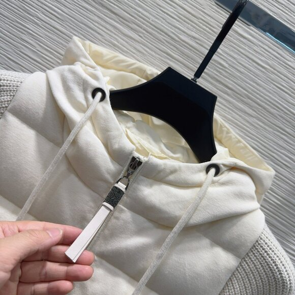 Brunello Cucinelli knitted panel down jacket - Picture 7 of 8